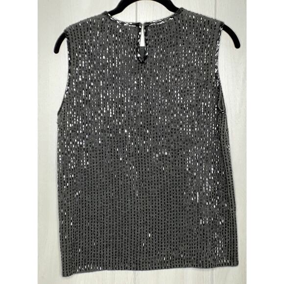 Vintage Lauren Ralph Lauren Sleeveless Wool/Cashmere Top Beaded Size Small - Picture 3 of 6